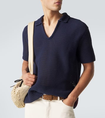 Batten crochet cotton polo shirt | Orlebar Brown