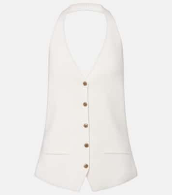 Immy halterneck cashmere sweater vest | Lisa Yang