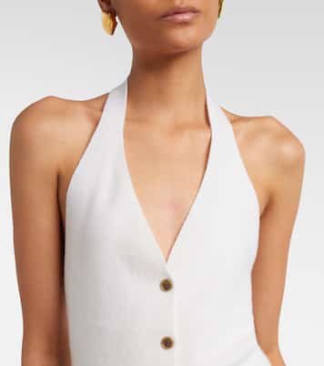 Immy halterneck cashmere sweater vest | Lisa Yang