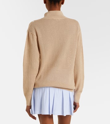 Calva open-knit cotton half-zip sweater | Varley