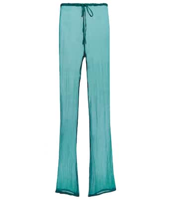 High-Rise-Hose aus Seide | Dries Van Noten