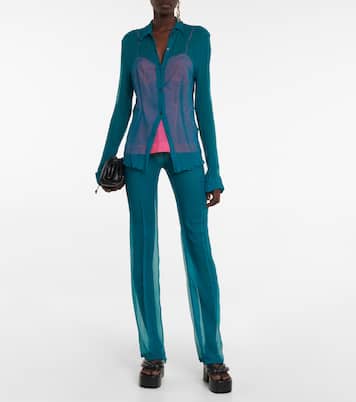 High-Rise-Hose aus Seide | Dries Van Noten