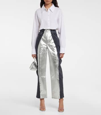 Mid-Rise Straight Jeans Pieced | Frame