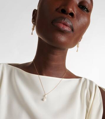 Rêve Simple 14kt gold necklace with diamonds and pearls | Sophie Bille Brahe