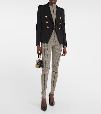 Bedruckte Leggings aus Strick | Balmain