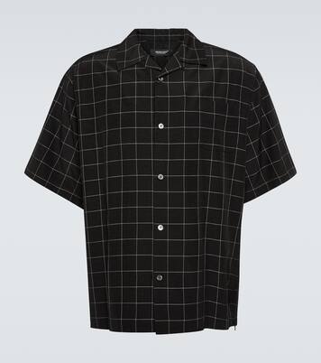 Checked silk-blend shirt | Undercover
