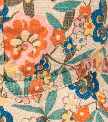 Cadia floral cotton sun hat | Caramel