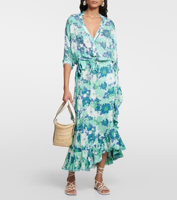 Aude floral midi skirt | Poupette St Barth