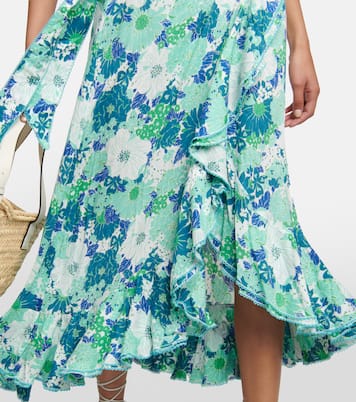 Aude floral midi skirt | Poupette St Barth