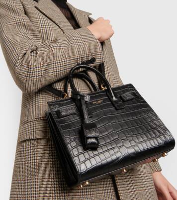 Sac De Jour Nano croc-effect leather tote bag | Saint Laurent