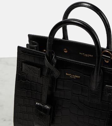 Sac De Jour Nano croc-effect leather tote bag | Saint Laurent