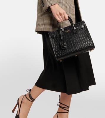Sac De Jour Nano croc-effect leather tote bag | Saint Laurent