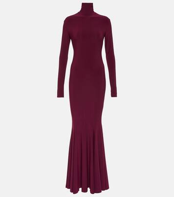 Turtleneck open-back gown | Norma Kamali