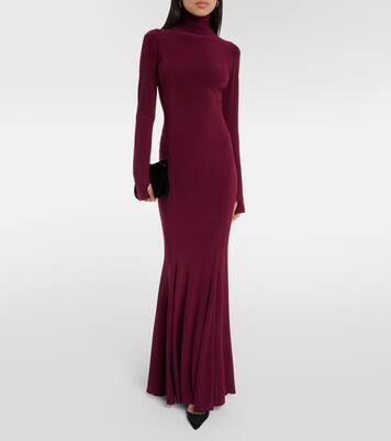 Turtleneck open-back gown | Norma Kamali