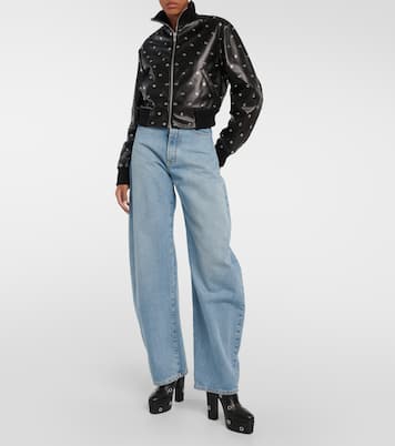 Bomber de piel con tachuelas | Alaïa