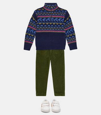 Intarsia half-zip sweater | Scotch & Soda Kids