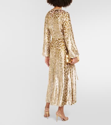 Robe midi Odina à motif léopard | Simkhai