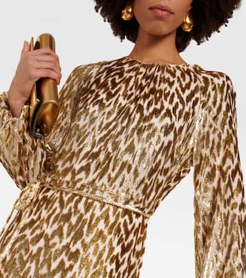 Robe midi Odina à motif léopard | Simkhai