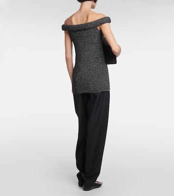 Top imprimé à encolure bardot | Toteme