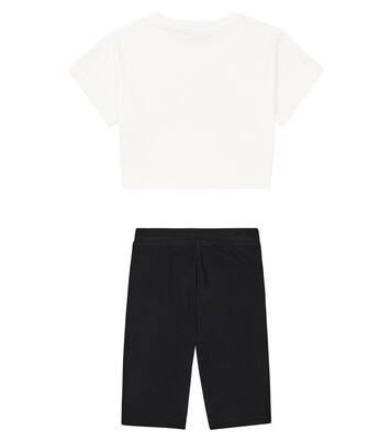 Cotton-blend T-shirt and shorts set | Moschino Kids