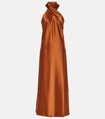 Robe longue Pandora en satin | Galvan