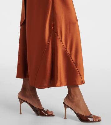 Robe longue Pandora en satin | Galvan