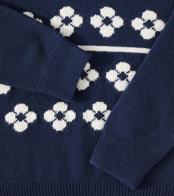 Flowers cotton and wool sweater | Mini Rodini