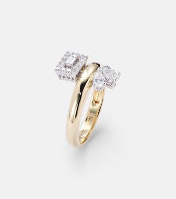 Anello Golden Strada in oro 18kt con diamanti | Yeprem