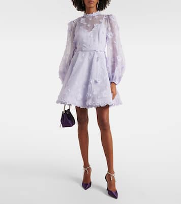 Vestido corto Matchmaker Lift Off de lino y seda | Zimmermann