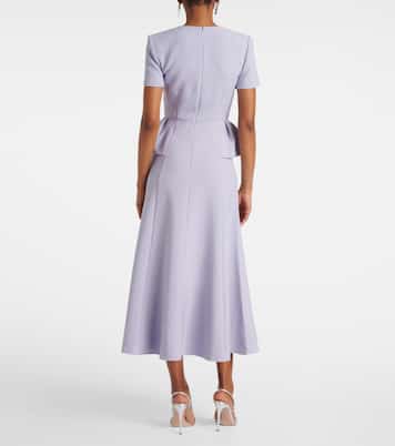 Peplum crêpe midi dress | Roland Mouret