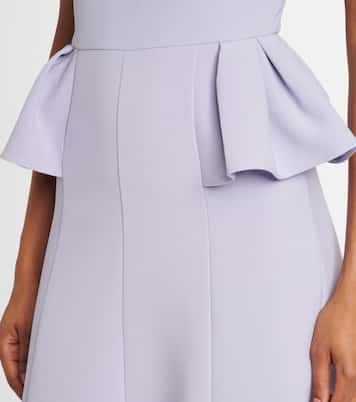 Peplum crêpe midi dress | Roland Mouret
