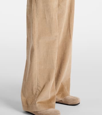 Weite High-Rise-Hose aus Cord | Brunello Cucinelli
