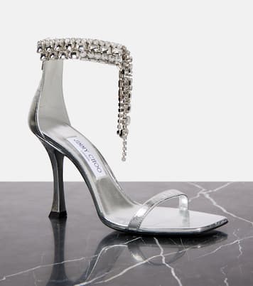 Sandalen Verity 100 aus Leder mit Kristallen | Jimmy Choo