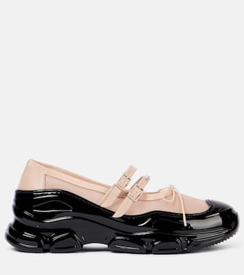 Tracker leather-trimmed Mary Jane flats | Simone Rocha