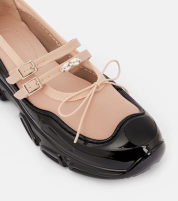 Tracker leather-trimmed Mary Jane flats | Simone Rocha