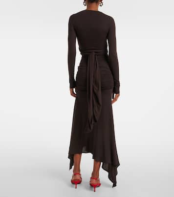 Sheer embroidered tulle midi dress | The Attico