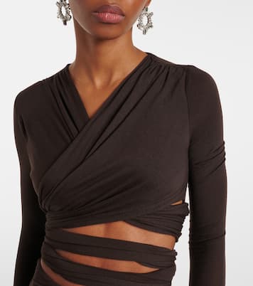 Sheer embroidered tulle midi dress | The Attico