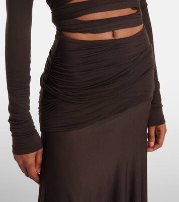 Sheer embroidered tulle midi dress | The Attico