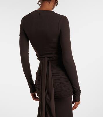 Sheer embroidered tulle midi dress | The Attico