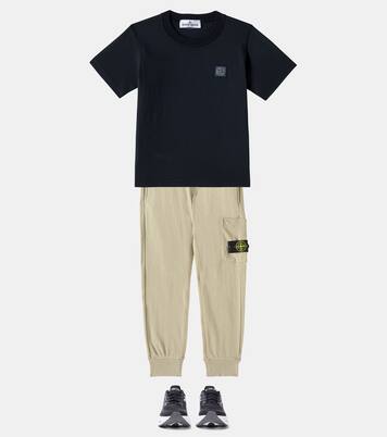 Compass cotton sweatpants | Stone Island Junior