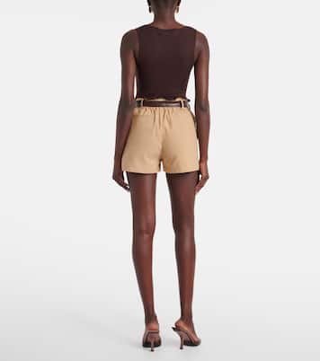 Shorts mit Lederimitat | Xu Zhi