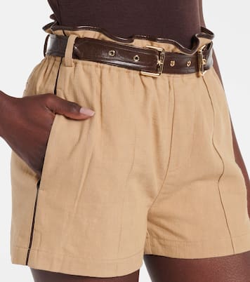 Shorts mit Lederimitat | Xu Zhi