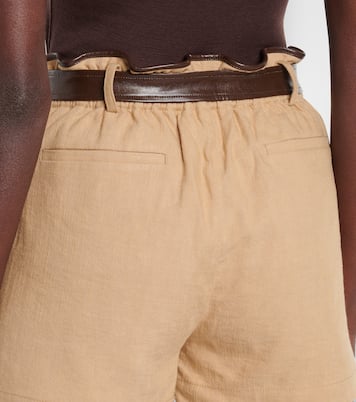 Shorts mit Lederimitat | Xu Zhi