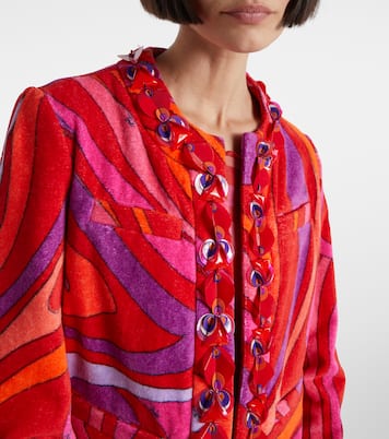 Marmo embellished cotton terry jacket | Pucci