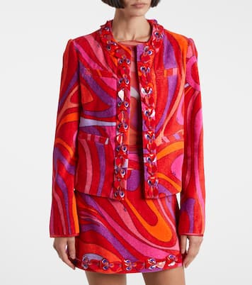 Marmo embellished cotton terry jacket | Pucci