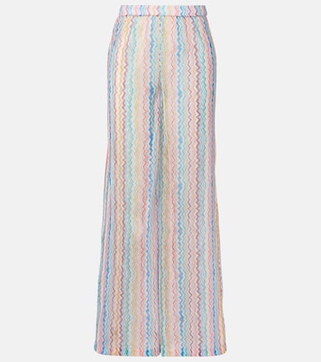 Weite Hose aus Häkelstrick | Missoni