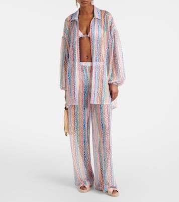 Weite Hose aus Häkelstrick | Missoni