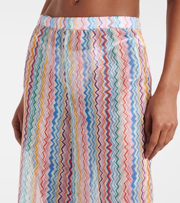 Weite Hose aus Häkelstrick | Missoni