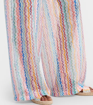 Weite Hose aus Häkelstrick | Missoni
