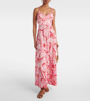 Robe longue Cara à fleurs | Poupette St Barth